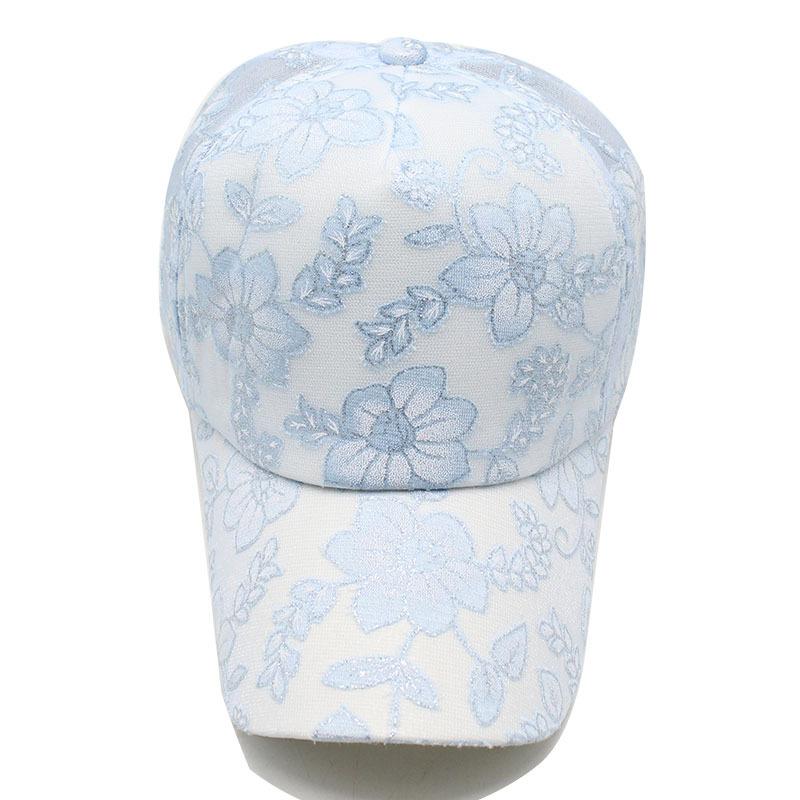 Summer Flower Embroidery Lace Mesh Cap Ladies Baseball Cap Girls Sun Protection Cap Outdoor Shade Casual Cap