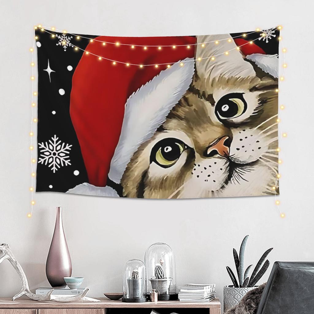 Christmas Knit Heart Pattern Tapestry Bedroom Decoration Wall Hanging Blanket Tapestry Cool Stuff For Room