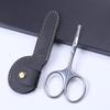 Stainless Steel Pointed Eyebrow Scissors with Protective Cover - Men's Nose Hair & Beard Trimmer