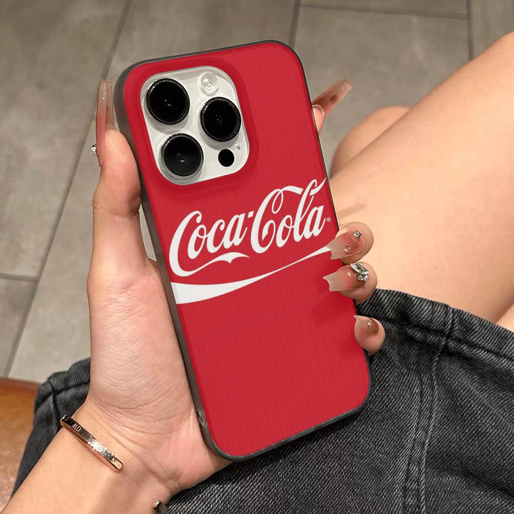 

Бренд C-Coca Логотип C-Cola Чохол для телефону для iPhone 17 16 15 14 13 12 11 Pro Max Plus Гофрований бампер Задня кришка Корпус iPhone 17 Air