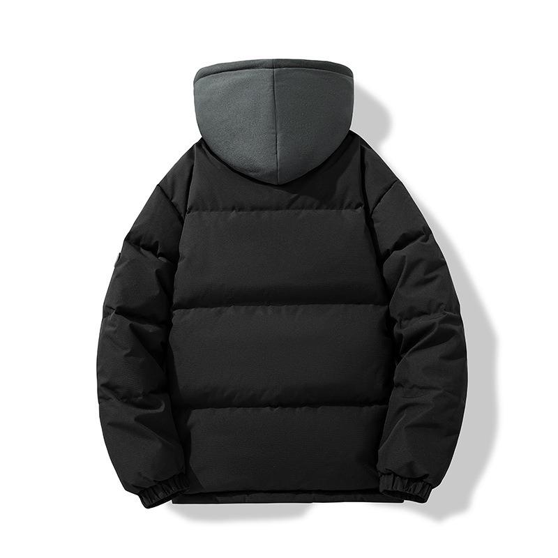 Winter New Product 90 White Duck Down Youth Style Fashionable Versatile Loose Casual Fake Two Down Jackets Simple Men