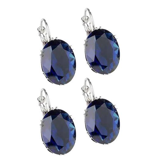 1/2 Pairs Teardrop Earrings Lightweight Sparkling Cubic Zirconia Water-drop Pendant Drop Earrings Jewelry Accessories
