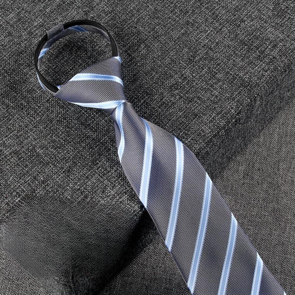 

Галстук Lazy Men в горошек, полиэстеровый полосатый галстук, модный галстук на молнии-автомате, для мальчиков Style D