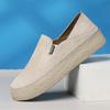 Men's shoes retro loafers men's genuine leather new Doudou shoes breathable soft leather soft sole one pedal casual leather shoes men