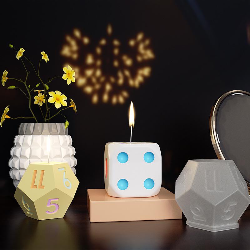 Poppy DIY Silicone Mold for Large Dice, Epoxy Resin, Candle, Soap, Incense, Plaster, and Ornament Display