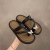 2024 Women's Versatile Rhinestone Bow Sandals: Casual Summer Beach Slippers