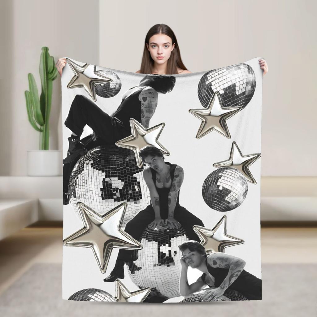 Harryed Stylesed Kiss All the Time Gift Blanket For Men Women Super Soft Cozy Throw Blankets for Sofa 50x60 Inches Multi-size