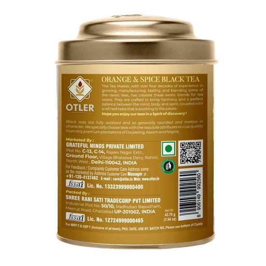 Otler Orange & Spice Black Tea – 25 Tea Bags (100g) – Bold Citrus and Spiced Blend with Ginger Clove and Black Pepper,Vegetarian (New & Improved)