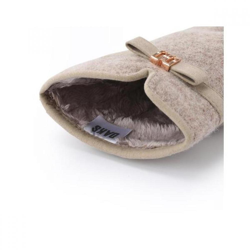 DakS Beige Logo Mixed Women S gloveS Dcgv8f209i2