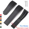 Pulseira de Relógio de Borracha para Rolex Daytona Water Ghost Submariner Oysterflex 9x16mm Pulseira de Silicone Impermeável para Pulso 20mm Pulseiras