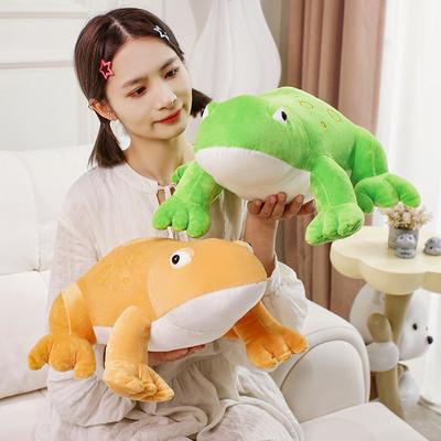 Cartoon Soft Frog Doll Plush Toy Green Little Frog Doll Children Soothing Rag Doll Birthday Gift
