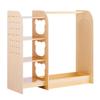 VEVOR Kids Dress Up Storage, with Mirror, Wooden Kids Dress Up Rack, Toddler Wardrobe Closet for Little Girls, Storage Armoire, Costume Organizer