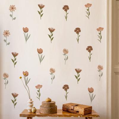 Autocollants muraux de fleurs colorées, marguerite, points Y2K, sparadrap muraux, décoration de maison, chambre d'enfants, décor de papier peint DIY