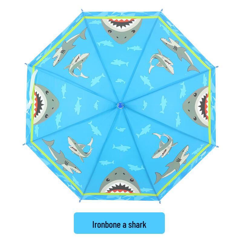 Детский мультяшный прозрачный зонт с акулой