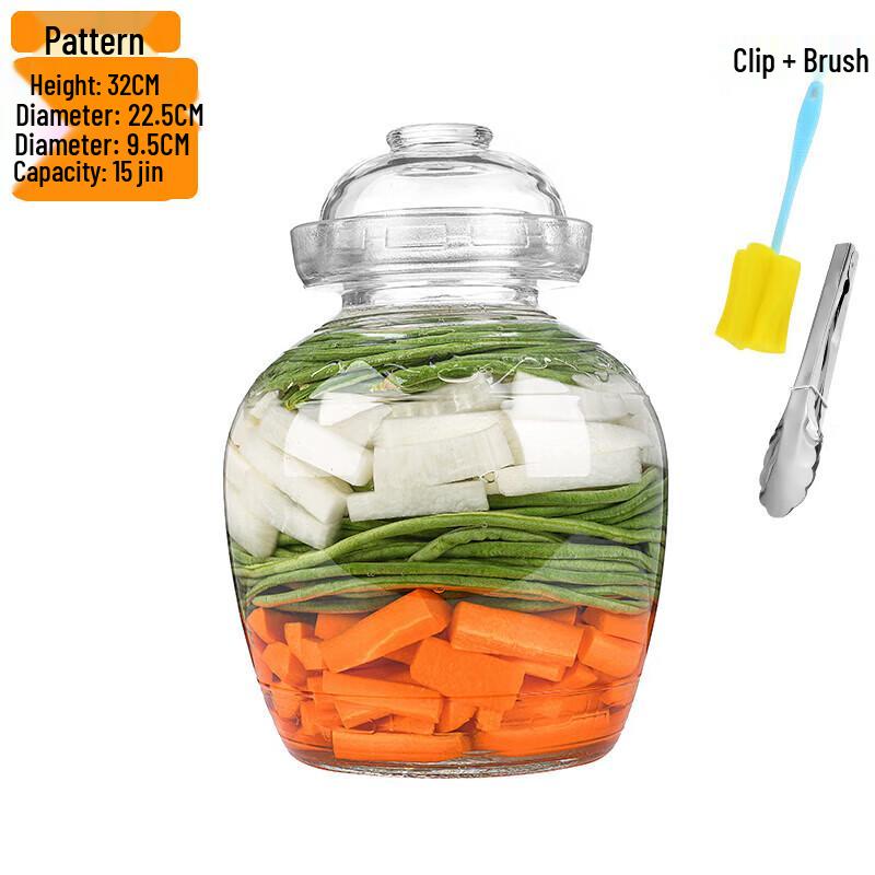 Glass Pickle Jar with Sealing Lid