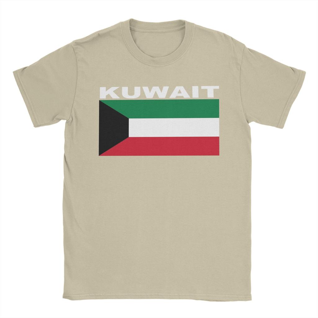 Unisex TShirt Kuwait Flag Hipster Cotton Tee Shirt Short Sleeve T Shirts Round Collar Clothing Printing