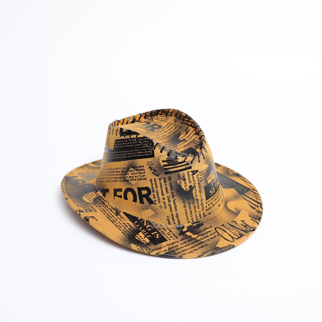 British Jazz Hat Season New Men And Women Couples Woolen Hat Trendy Simple Felt Big Eaves Hat