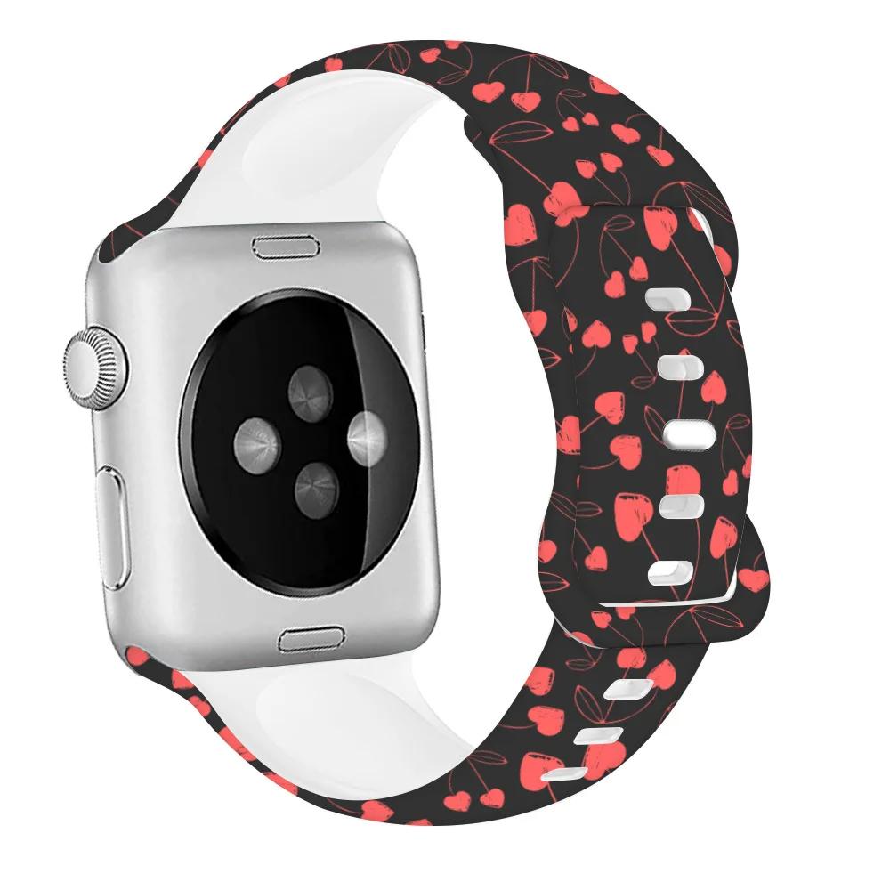 Valentine Day Silicone Strap for Apple Watch Band 49mm 45mm 44mm 42mm 46mm 41mm 40mm Gift Bracelet iWatch Ultra 10 9 8 7 6 5 SE