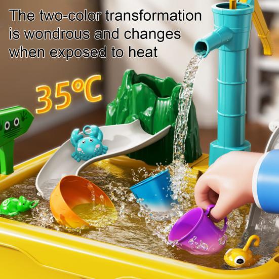 

Детский ролевой игровой кухонный набор, электрическая игрушечная посудомоечная машина с аксессуарами, меняющими цвет, система циркуляции воды и игра в рыбалку