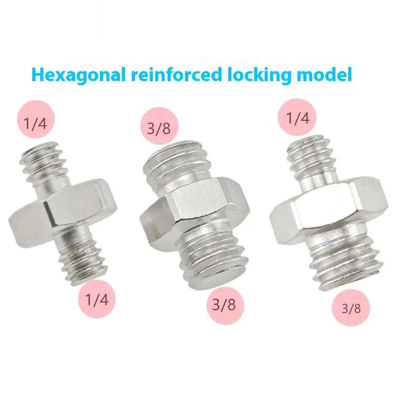 1/4 Inch Male To 1/4 3/8 Inch Male Camera Screw Mount Adapter Tripod Screw Adapter Thread For Camera Tripod Monopod Ring Light