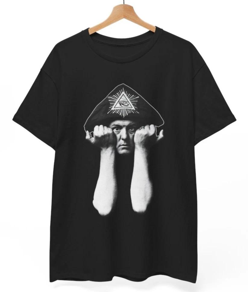 Aleister Crowley Shirt- Occult Black Magik - 100% cotton Unisex Tee M