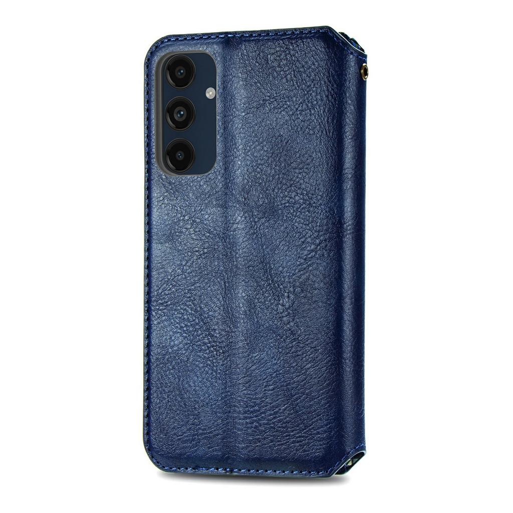 For Samsung Galaxy S24 FE PU Leather Case Rhombus Imprint Wallet Stand Phone Cover