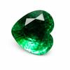 Natural Green Emerald Loose Gemstone Colombian Heart Cut 9 Ct for Jewelry Making and Gem Collections