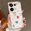 Cute Cartoon Love Hearts Case For Xiaomi 13T Pro Redmi Note 15 Pro 4G Redmi Note 14 13 Pro+ 5G Leather Texture Silicone Cover