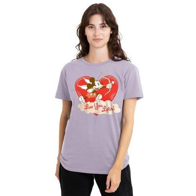 Womens/Ladies Luv You Lots! Mickey Mouse Vintage Valentine's Day T-Shirt