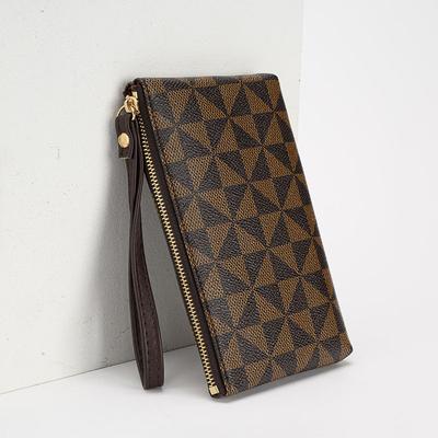 Borse a mano con motivo dal design vintage per donna uomo, borse per telefono, portamonete lungo con cerniera, portacarte in pelle artificiale, portafogli