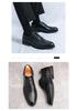 Men's Large Retro British Style Leather Dress Shoes - Fashionable, Lace-up, Formal Business Banquet Attire