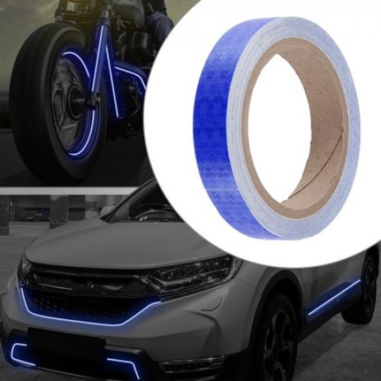 Reflective Tape Reflective Sheet 2cmx8m Durable Weather Resistant PVC Blue