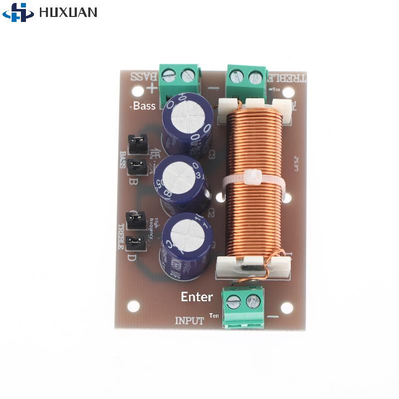 1PCS 400W Audio Speaker Frequency Divider 2 Channel Crossover Filters Module Adjustable Full Range Treble Bass Welding Free