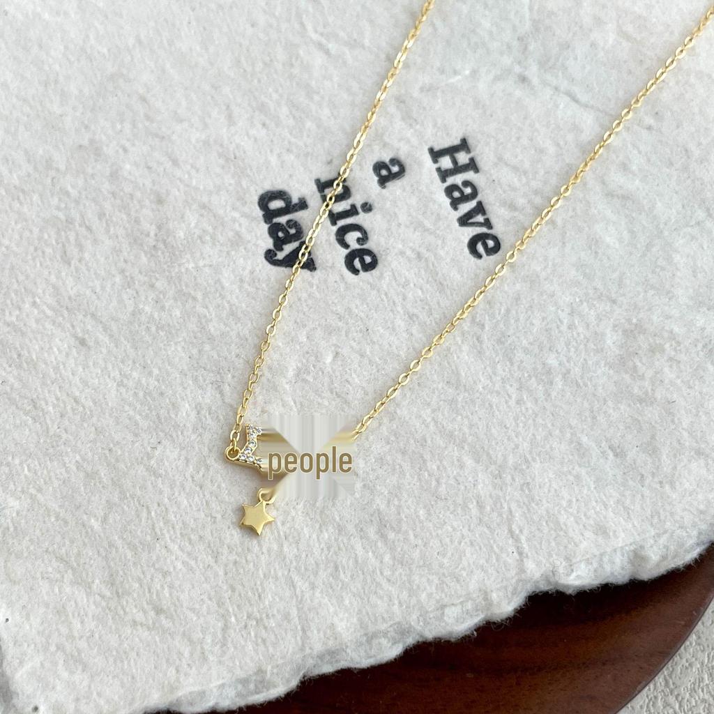 Women’s Pure Silver Star Necklace: Niche Design, High-End Style, Small Clavicle Chain