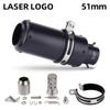 51mm Racing Motorcycle Exhaust Muffler GP-project Universal Sport Bike Muffler