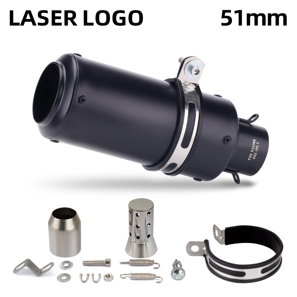 51mm Racing Motorcycle Exhaust Muffler GP-project Universal Sport Bike Muffler