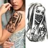 10 Sheets Animals Temporary Tattoos For Men Adults Arm Realistic Lion Wolf Tiger Tattoo Sticker Fake Solider Black Tatoos Paste