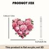 Romantic Love Pink Rose 2D Acrylic Earrings Creative Design Holiday Ladies Gift