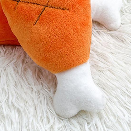 Plush Dog Toy Squeaky Stuffed Chicken Drumstick Dog Chew Toy Puppy Teething Toy for Small Medium Dogs