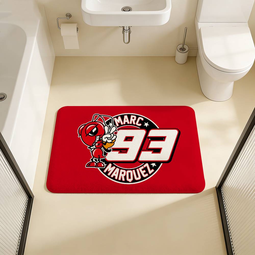 M-Marquezs 93 Logo Room Mats Anti-slip Absorb Water Long Strip Cushion Bedroon Mat Household Carpets