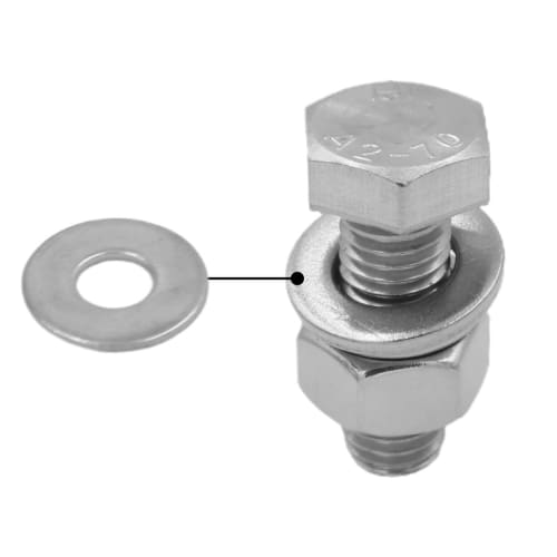 Winova Flat Washers, Gasket Spacers, 304 Stainless Steel Flat Washers, M4x12mmx1mm, Pack of 50