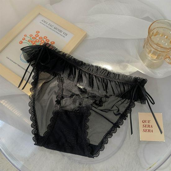 Sweet Style Mesh Lace Panties - Low Waist, Pure Cotton Crotch, Summer Sexy Briefs