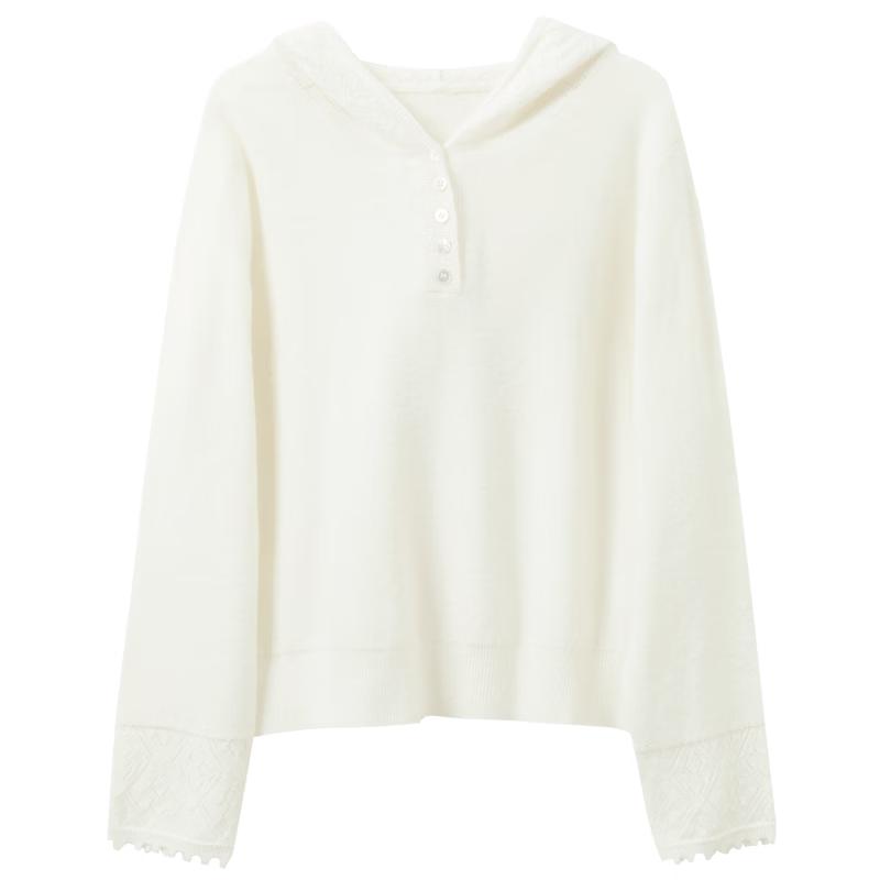 Sancai Plus Size Hooded Knit Pullover Sweater XL