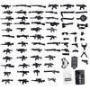 130Pcs WW2 Military Series Brick Weapons Guns Pack Parts Soldiers City SWAT Machine Accessories Gun Bulk Building Block DIY Toys