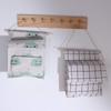 Plaid Sundries Storage Pouches Wall Mounted Bedside Organizer Wall Hanging Bag  Bed Side
