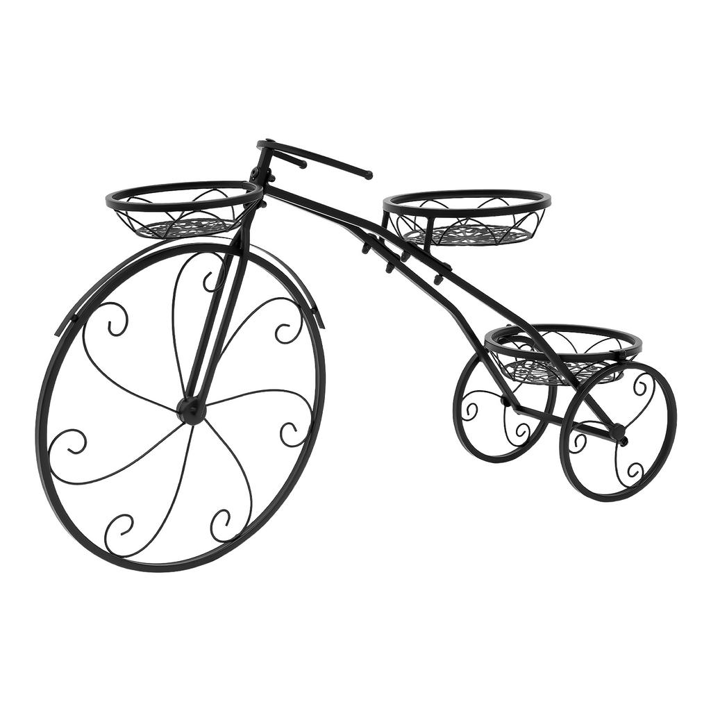 Vintage Bicycle Plant Stand 3-Tier, Iron Flower Pot Holder for Indoor Outdoor Garden, Balcony, Patio Decor
