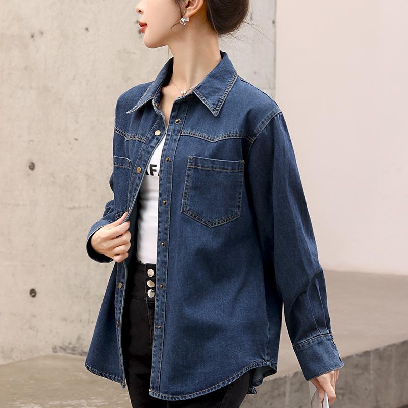 2024 Women's Loose-Fit Denim Shirt – Early Autumn Hot Style