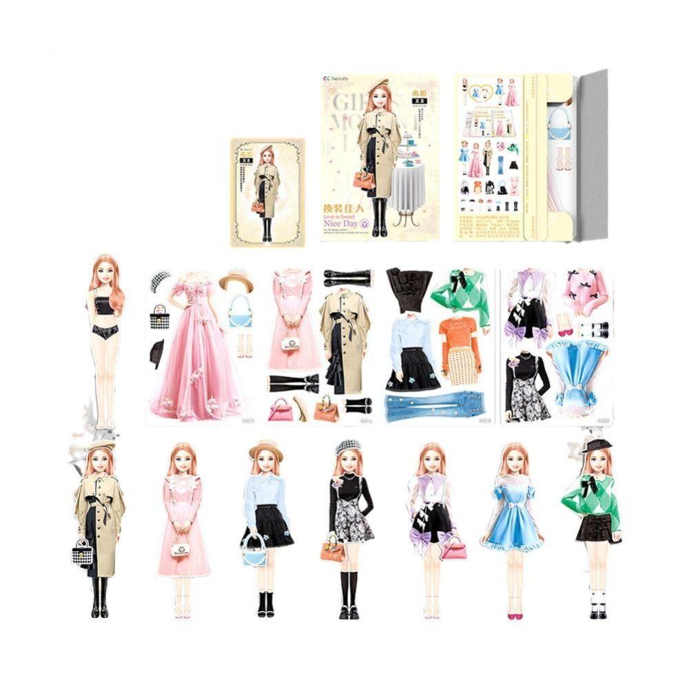 Created Imagine Magnetic Dress Up Dolls Magnet Clothes Girls Princess Stickers  Children's Puzzle