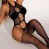 Hot Diamond Sex Underwear Sexy Suspender Mesh Stockings Open Bottom Non-Slip Temptation Transparent One-Piece Stockings
