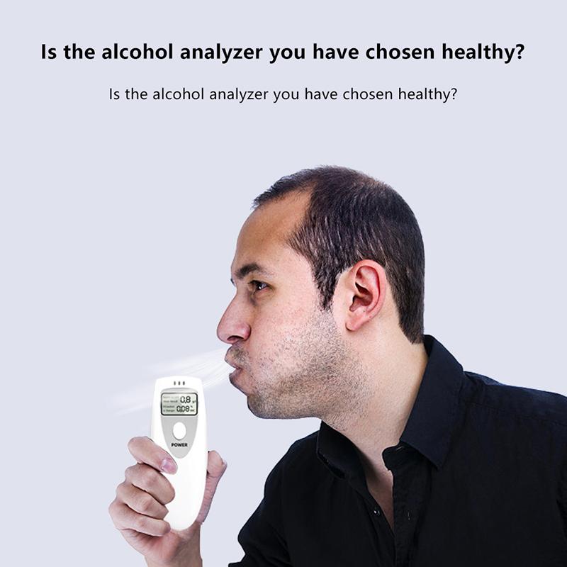 Portable Breath Alcohol Analyzer No Contacted Digital Alcohol Tester Breathalyzer Detector Alcohol Detection Lcd Screen